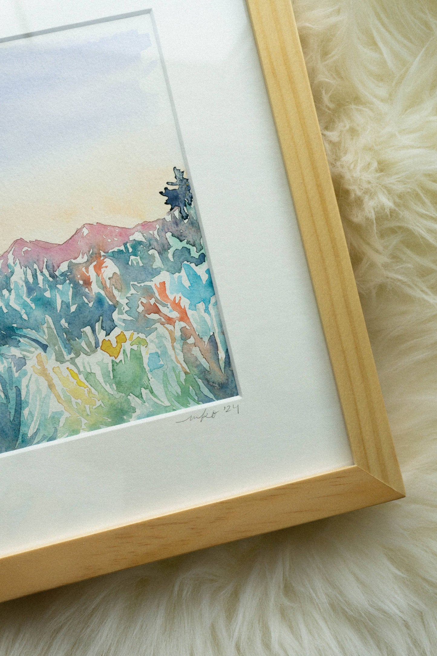 Southwest Colorado Landscape Art Print with Wildflowers and Sagebrush
