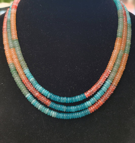 'Painted Desert' Navajo Necklace, Single Strand