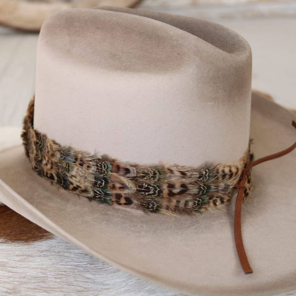 Feather Hat Band with Crest