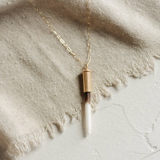 Quill Necklace // 18" // Demi-Fine Gold