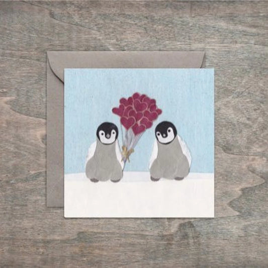 Baby Penguin Love - Kris Batchelder Greeting Card