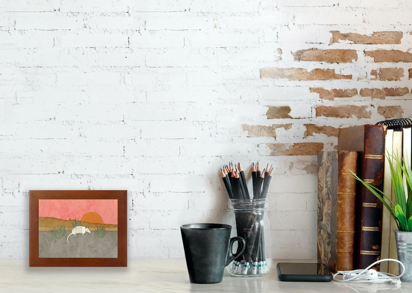 Armadillo Sunset - Kris Batchelder Mini Framed Print