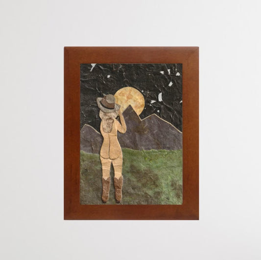 Cowgirl Moonbath - Kris Batchelder Mini Framed Print