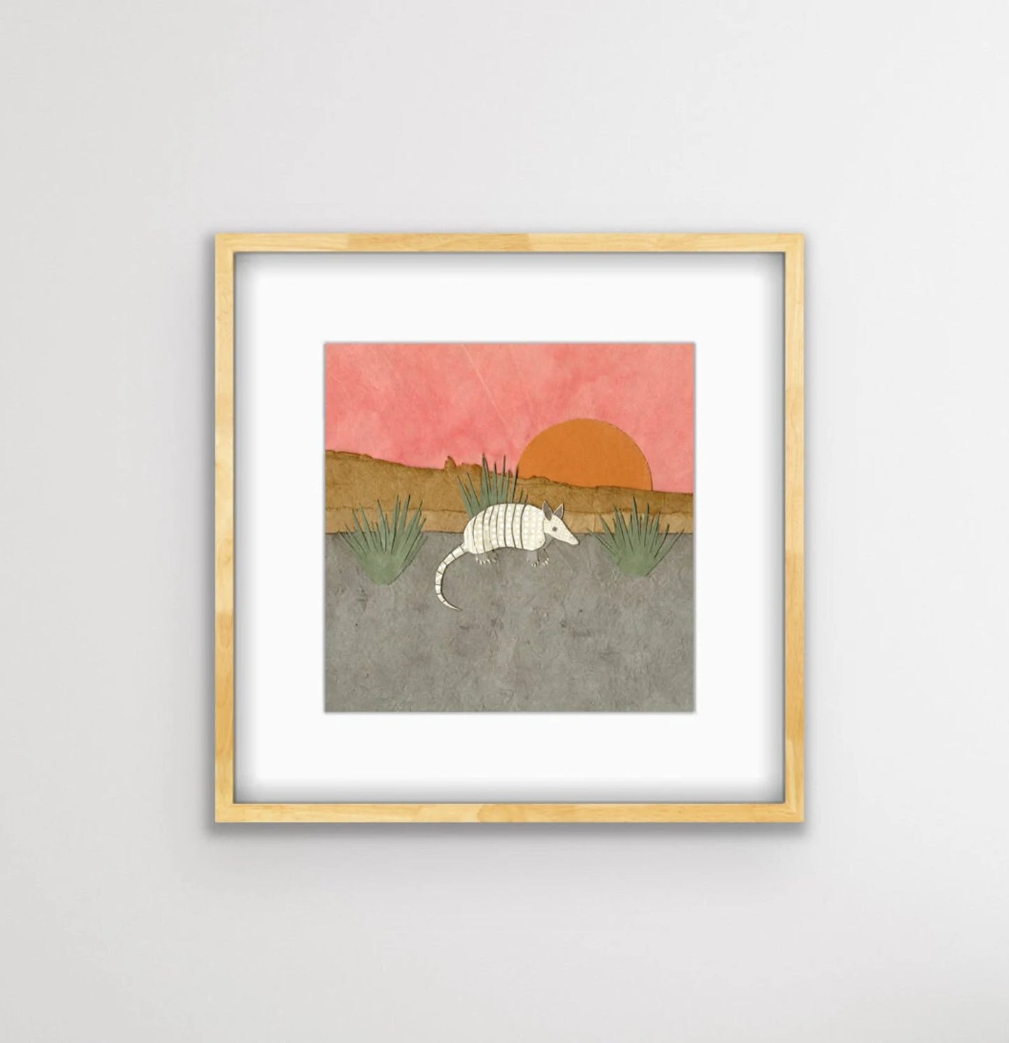 Armadillo Sunset - Kris Batchelder Art Print 5"x5"