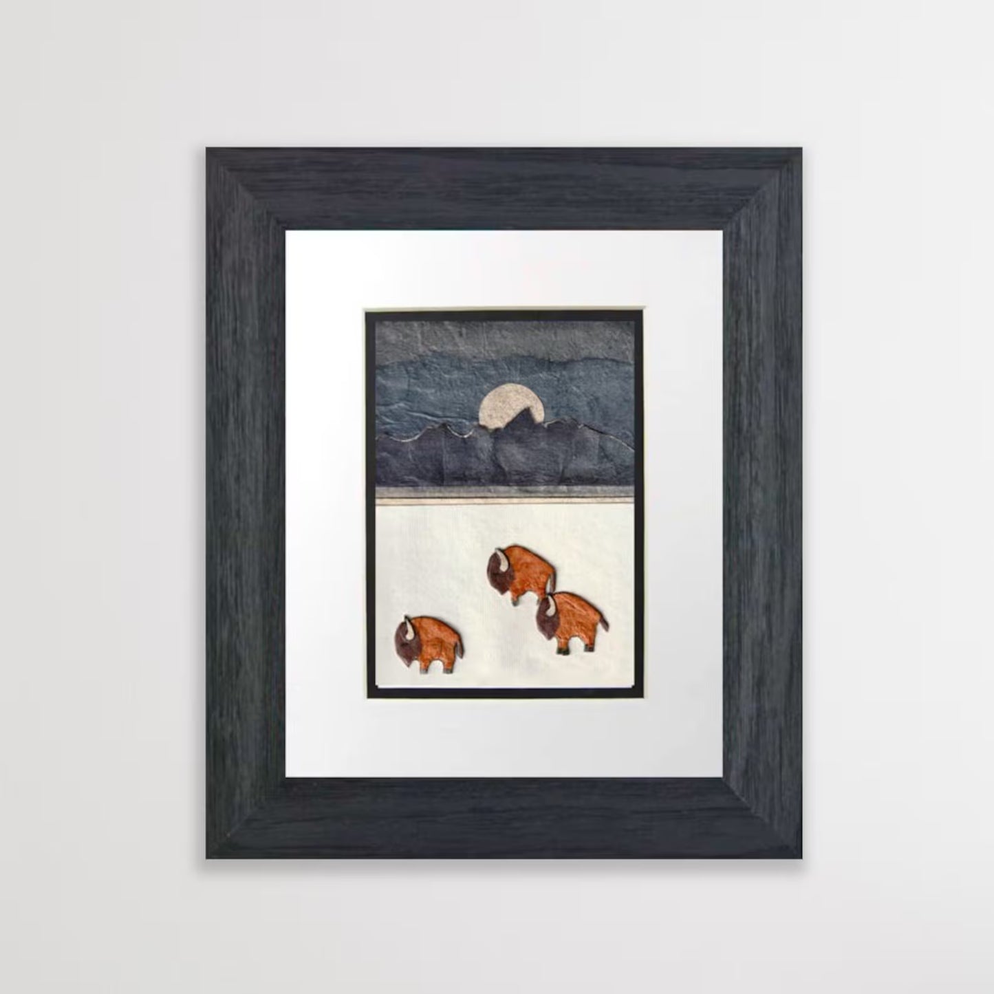 Moonlit Buffalo - Kris Batchelder Art Print 5"x7"
