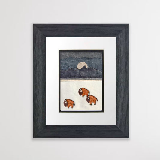 Moonlit Buffalo - Kris Batchelder Art Print 5"x7"