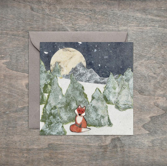 Full Moon Foxy - Kris Batchelder Greeting Card