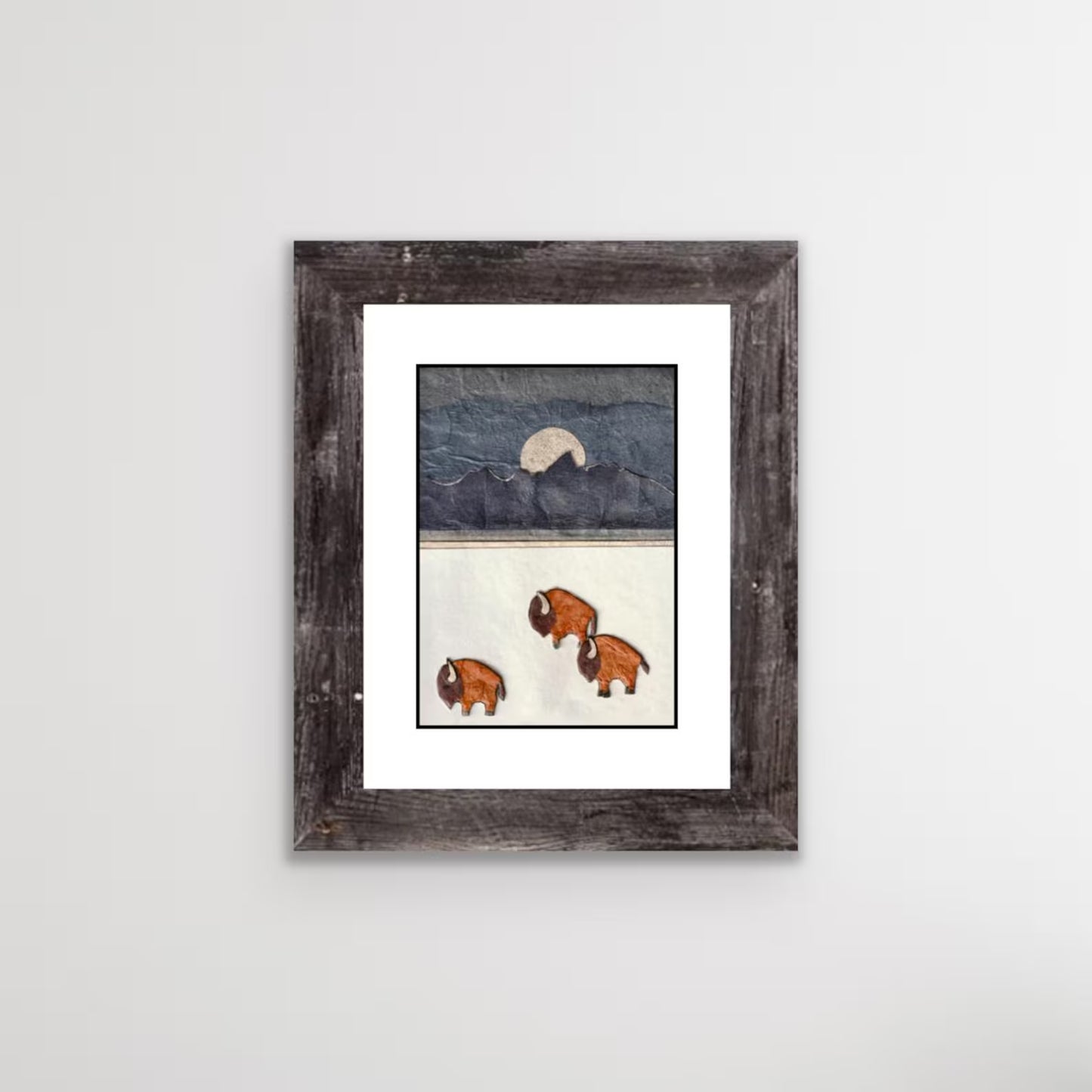 Moonlit Buffalo - Kris Batchelder Art Print 5"x7"