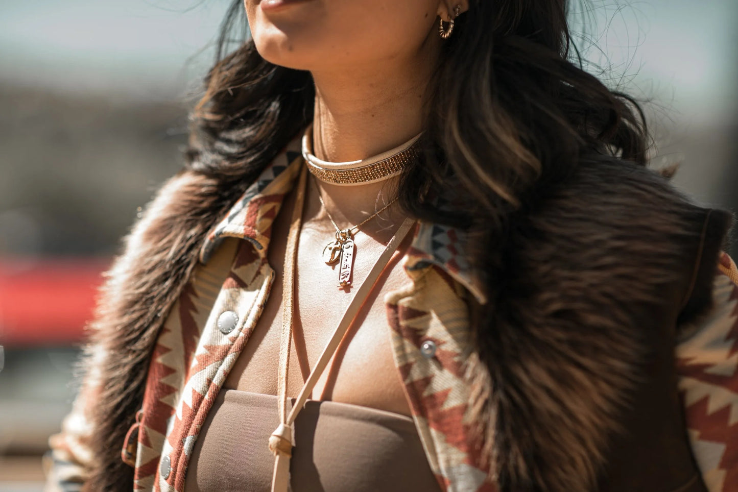 Wheat Flush Lariat Wrap