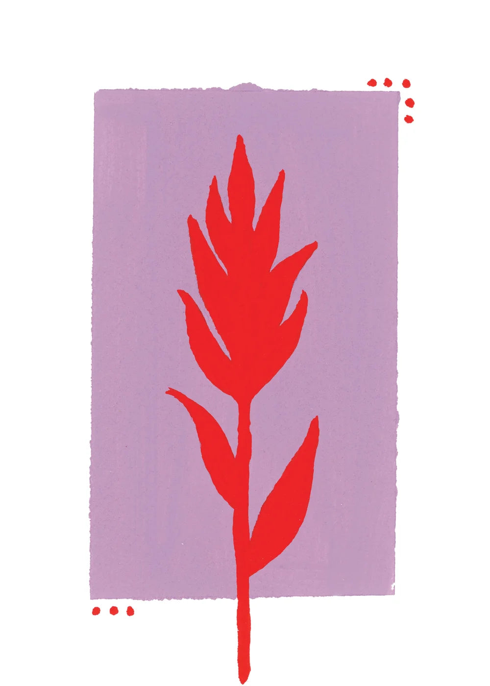 Red & Purple Paint Brush Study | Fine Art Print