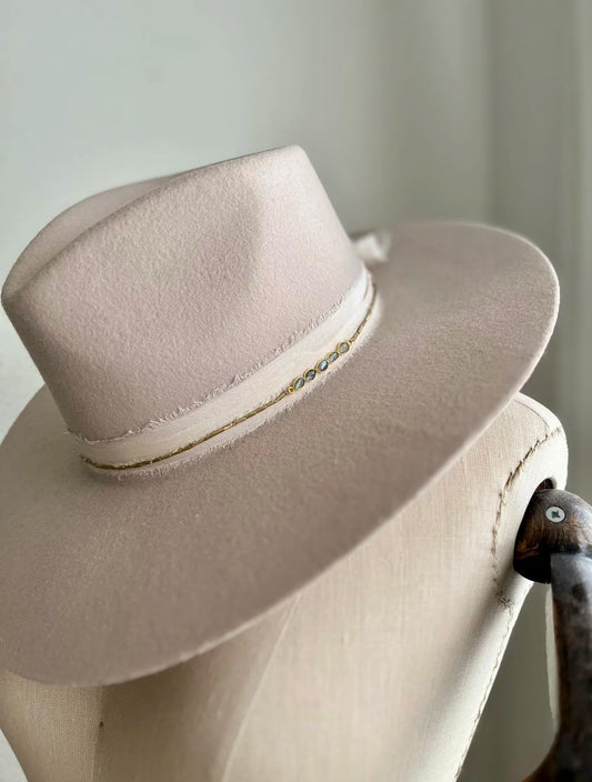 Bezel Side Gemstone Hat Band