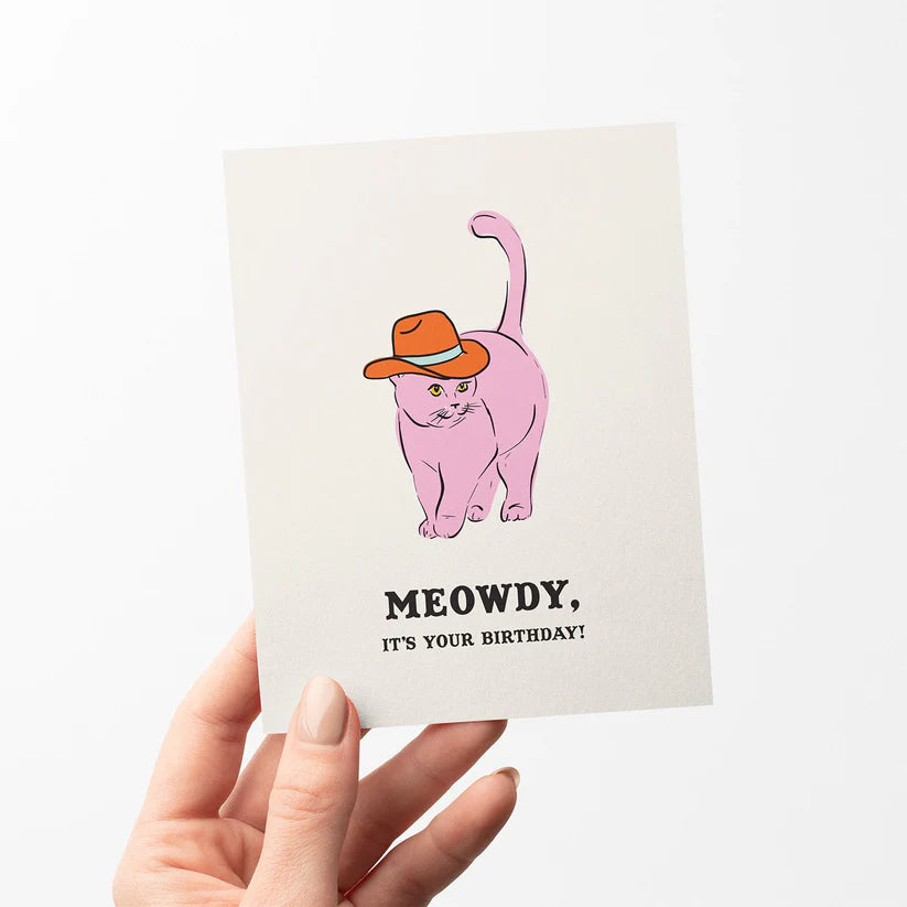 Meowdy It's Your Birthday Card