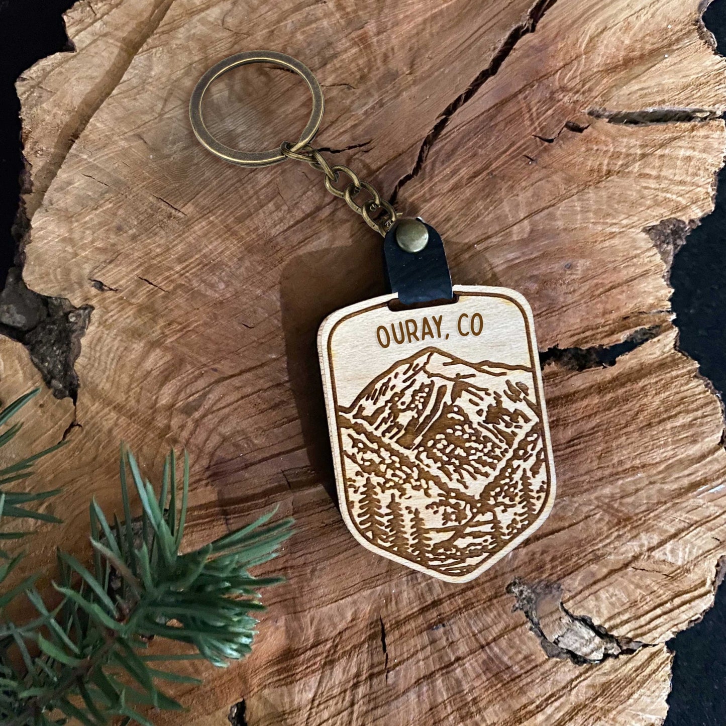 Birch Wood Ouray Keychain