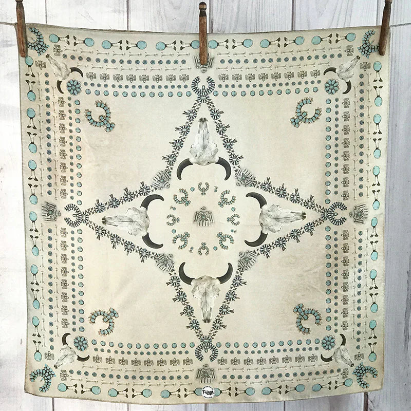 Squash Blossomed 100% Silk Scarf